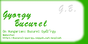 gyorgy bucurel business card
